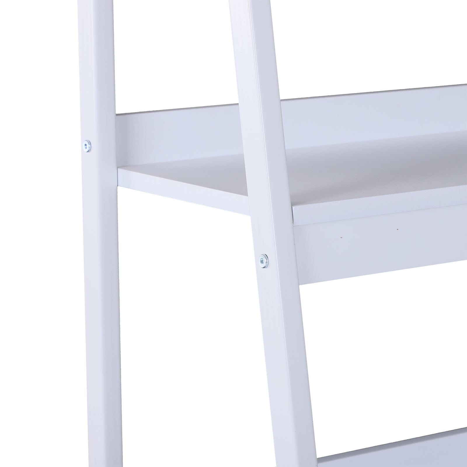 Set of 2 4 Tier Ladder Shelf Bookcase Multi-Use Display Rack Storage Shelving Unit Display Stand Flower Plant Holder White