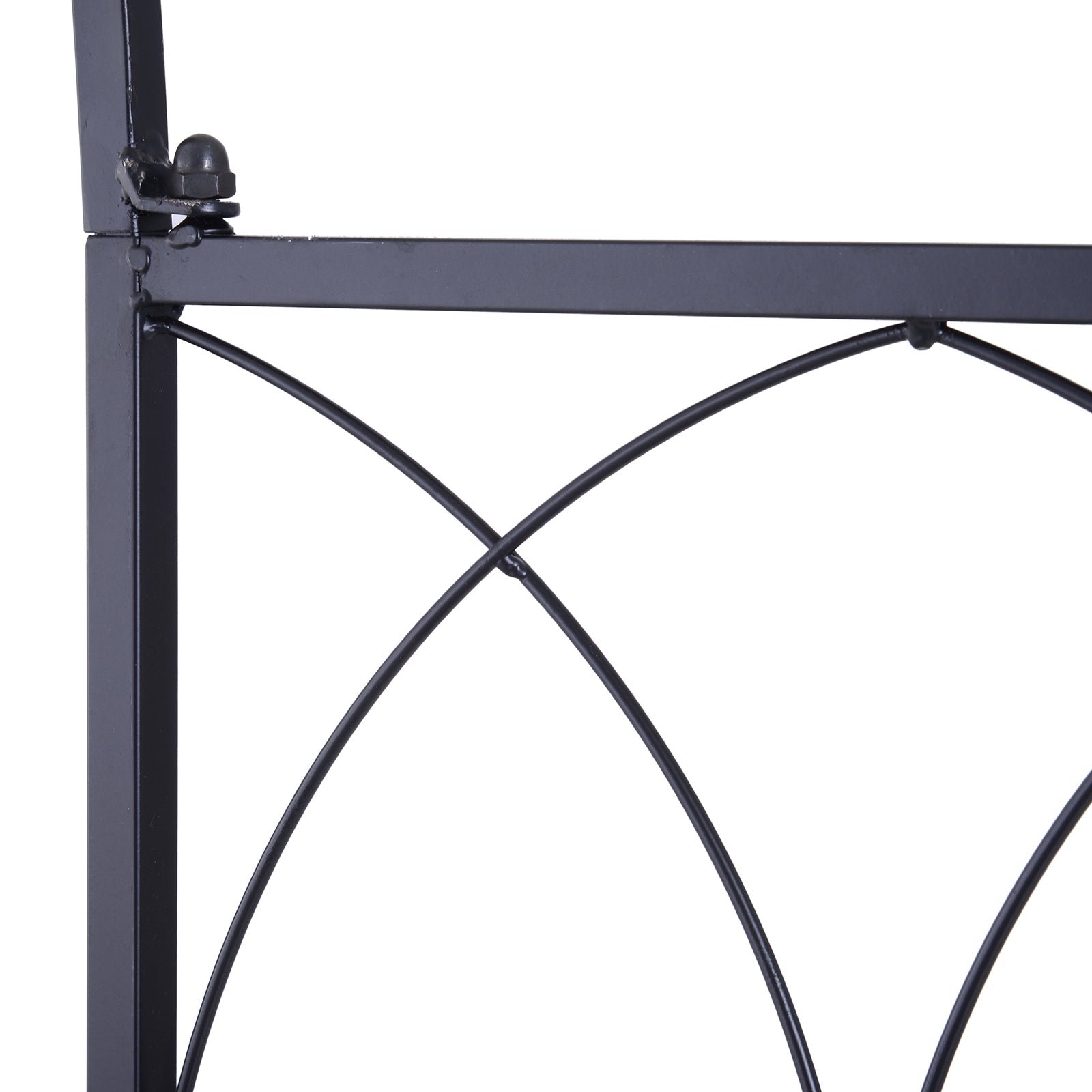 43" Garden Arbor Bench Trellis for Vines Climbing Plant Outdoor Decor Arch - Black