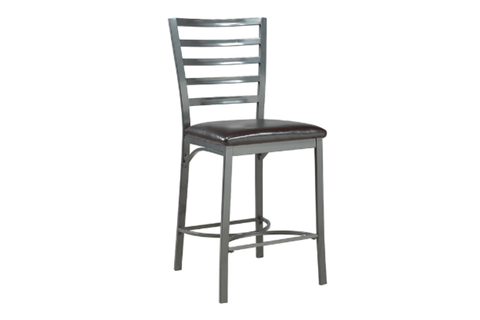 Image of FURNITUREMATTRESSDIRECT-Pub Set with Chairs - 3 pc - Black | Grey E-PS103