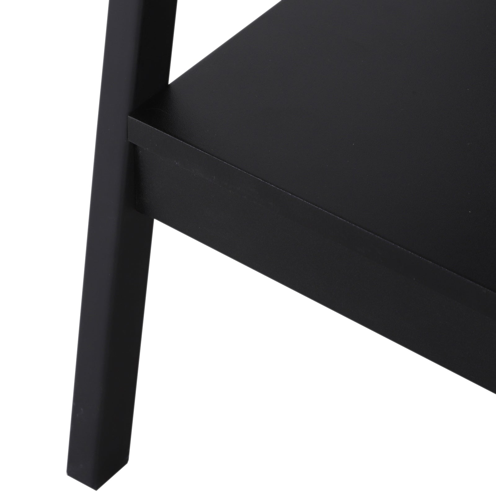 Set of 2 4 Tier Ladder Shelf Bookcase Multi-Use Display Rack Storage Shelving Unit Display Stand Flower Plant Holder Black