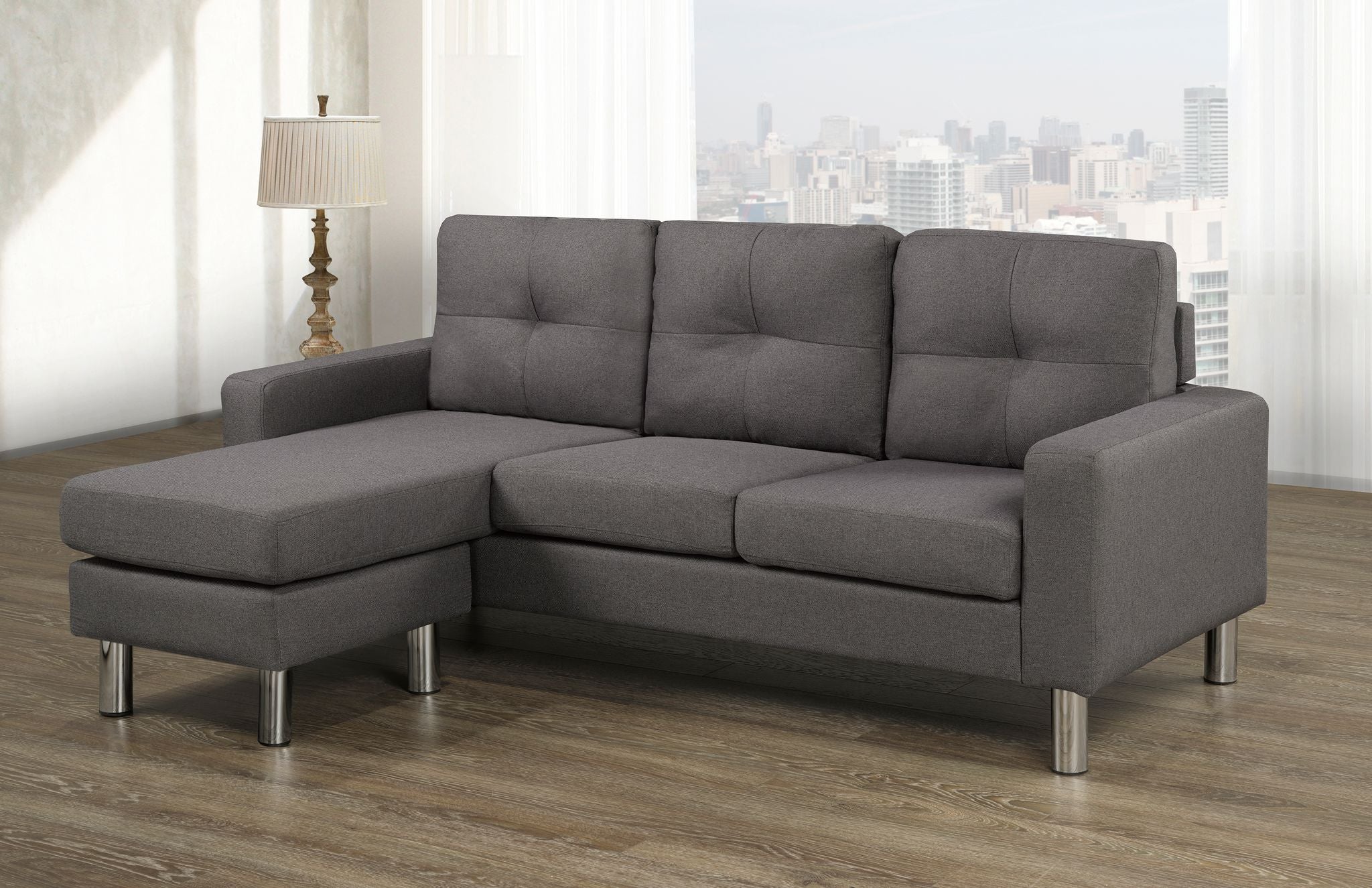 DARK GREY SECTIONAL SOFA