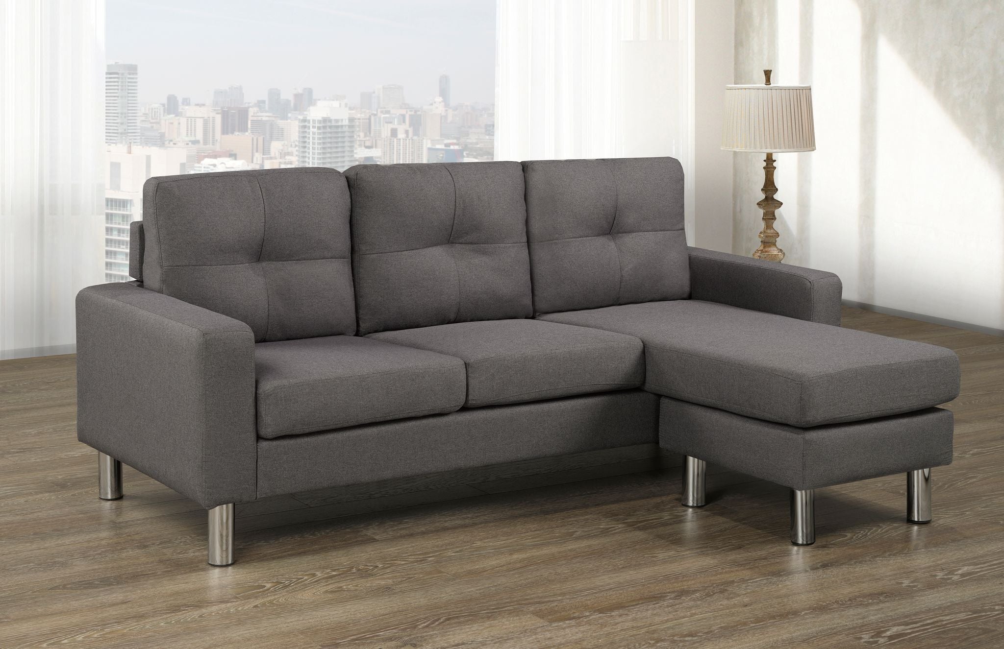 DARK GREY SECTIONAL SOFA