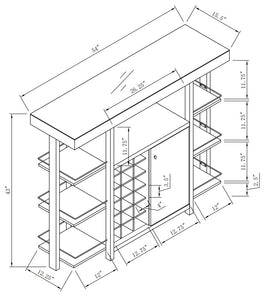 BAR UNIT - DARK CHERRY