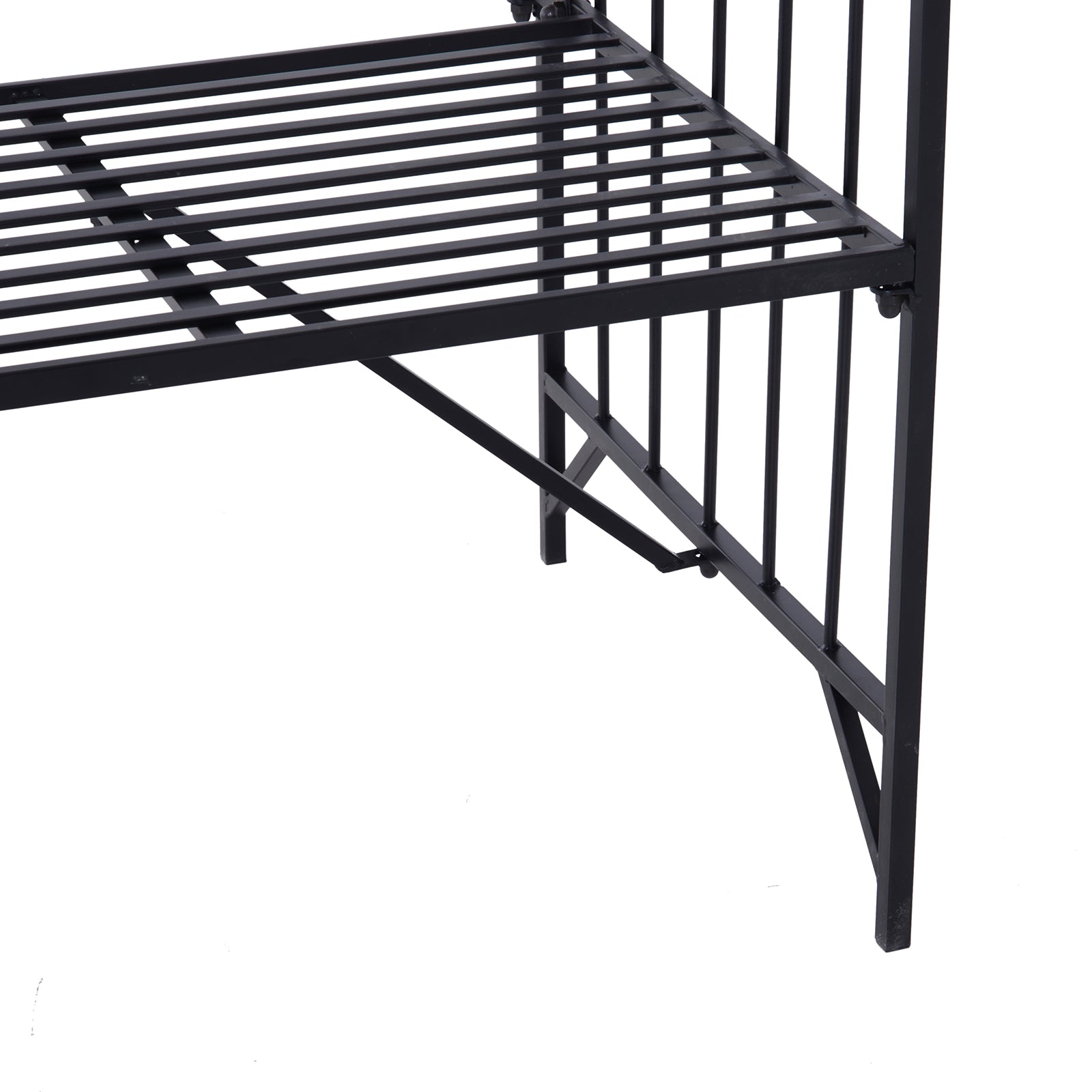 43" Garden Arbor Bench Trellis for Vines Climbing Plant Outdoor Decor Arch - Black