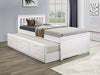 Single Over Single Trundle Bed in White