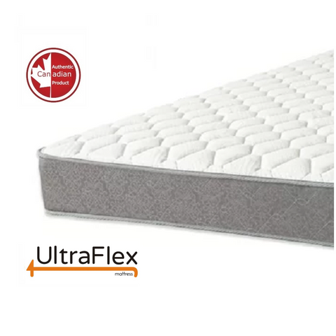 Ultraflex ESSENCE- Orthopedic Gel Memory Foam, Natural Comfort, Balanced Support, Eco-friendly Mattress and Two Standard Bamboo Pillows (Made in Canada)