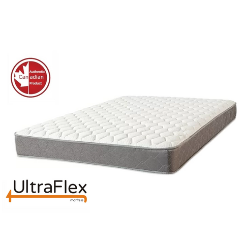 Ultraflex ESSENCE- Orthopedic Gel Memory Foam, Natural Comfort, Balanced Support, Eco-friendly Mattress and Two Standard Bamboo Pillows (Made in Canada)