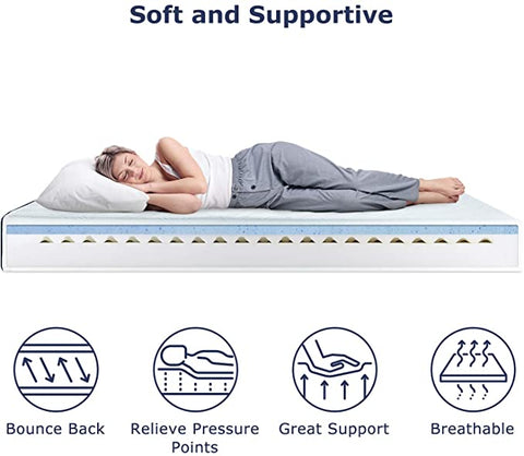 Image of Ultraflex INFINITY- Orthopedic Premium Soy Foam, Eco-friendly Mattress with Two Standard Bamboo Pillows (Made in Canada)
