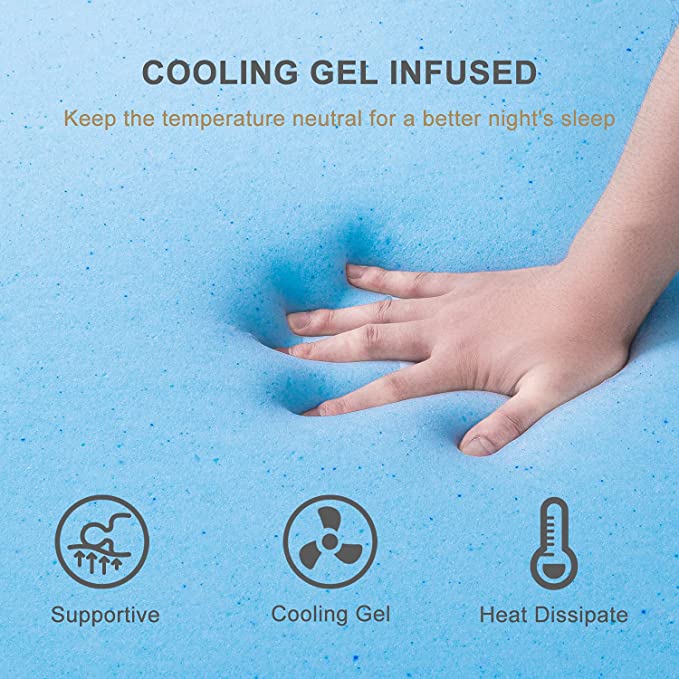 Ultraflex INSPIRE - Orthopedic Luxury Gel Memory Foam, Optimal Comfort, Breathable, Eco-friendly Mattress with Two Standard Bamboo Pillows (Made in Canada)