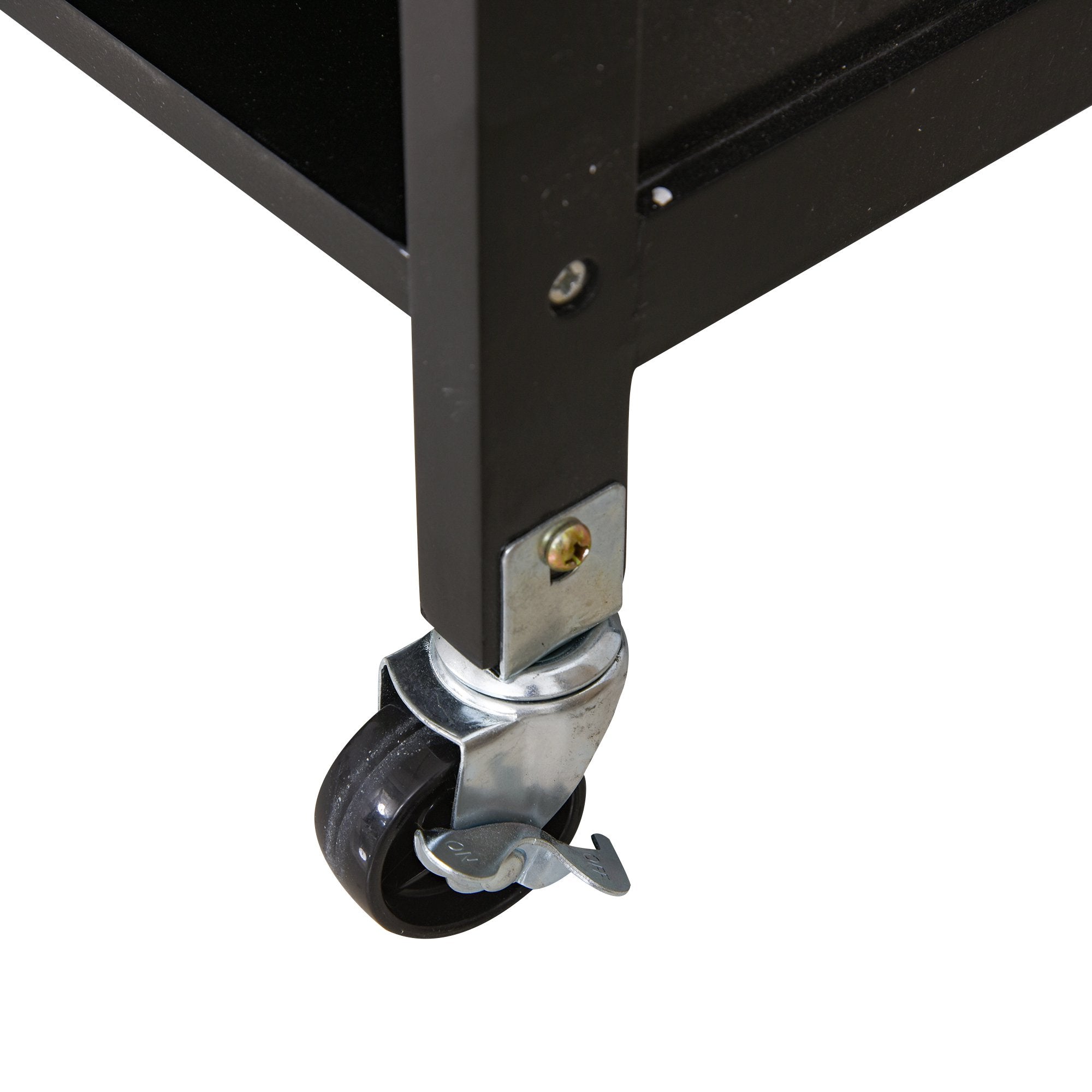 Multi-tier Rolling Kitchen Trolley Serving Cart w/ Drawer Open Shelf Wine Rack