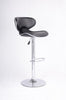 FURNITUREMATTRESSDIRECT-BAR STOOL WITH SWIVEL SEAT IN BLACK LEATHER D-BS129