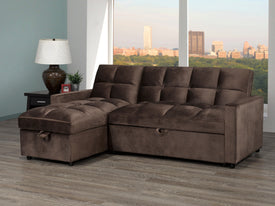 CHELSEA SECTIONAL SET BROWN