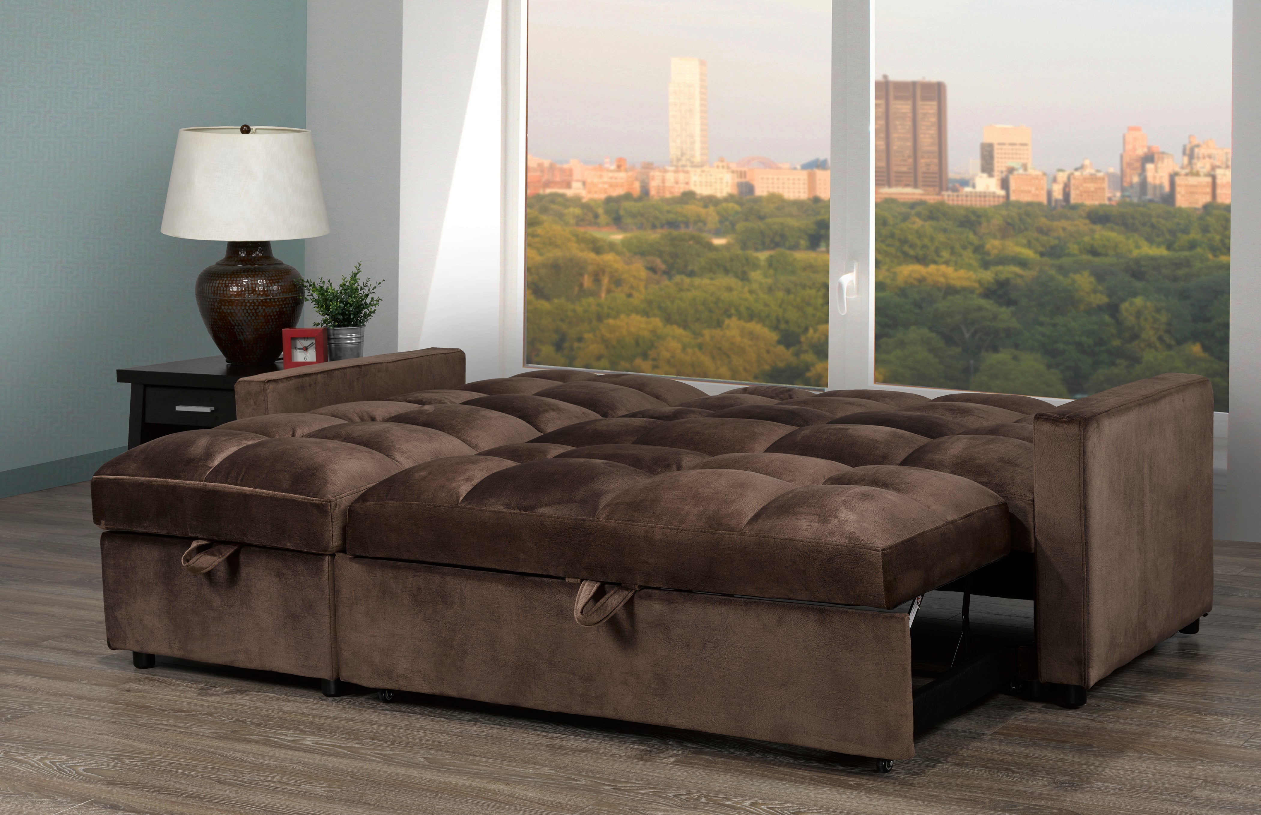 CHELSEA SECTIONAL SET BROWN