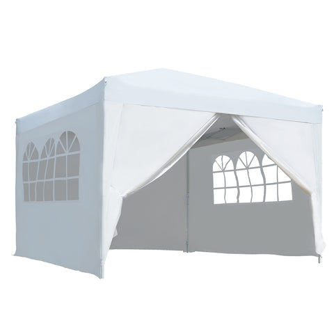 Image of 10x10FT Pop-up Canopy Folding Tent Gazebo Party Wedding Tent White
