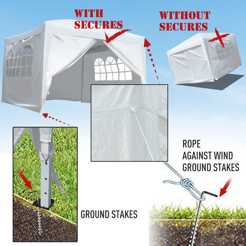 Image of 10x10FT Pop-up Canopy Folding Tent Gazebo Party Wedding Tent White