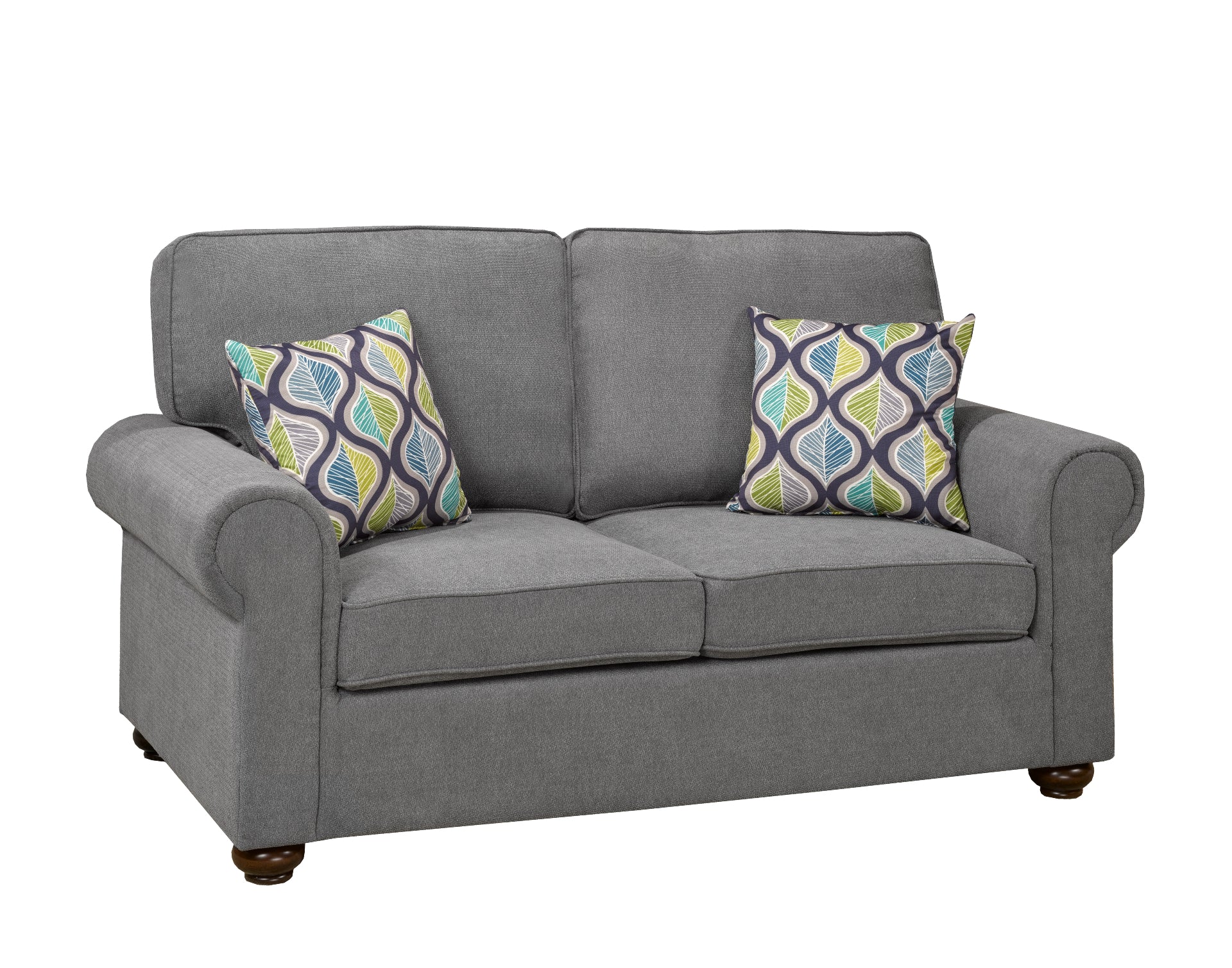 ALIA SOFA LOVESEAT WITH 2 PILLOWS - GREY