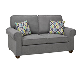 ALIA SOFA LOVESEAT WITH 2 PILLOWS - GREY