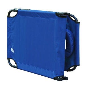 Adjustable Portable Garden Beach Sun Lounger Chair Bed with Headrest Reading Hole Design Blue