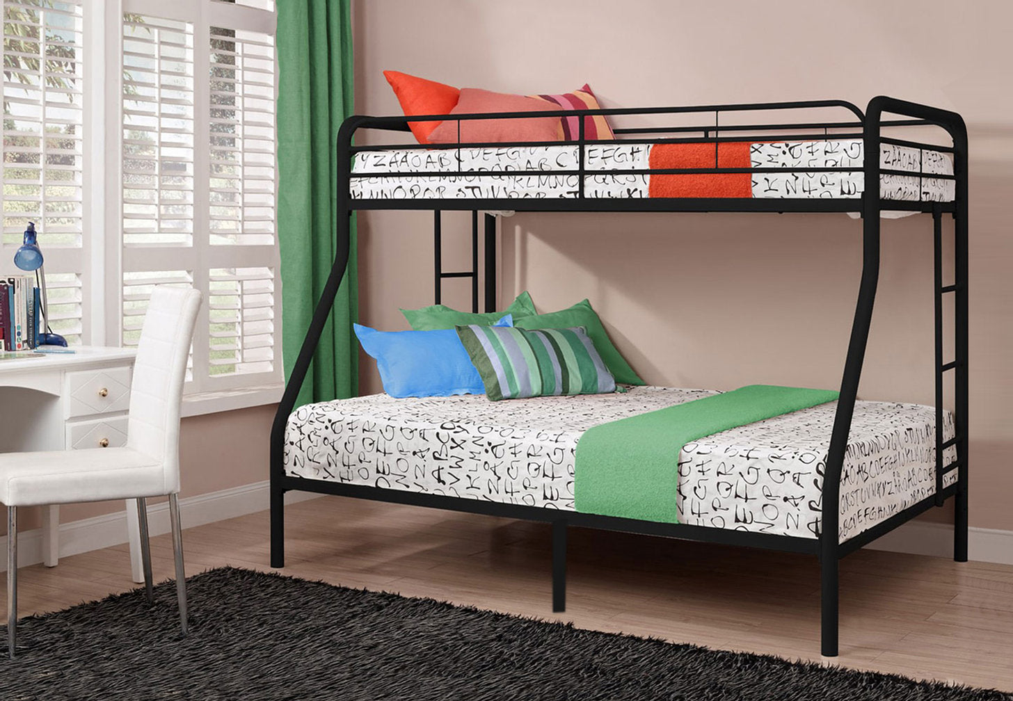 Metal Bunk Bed in Black