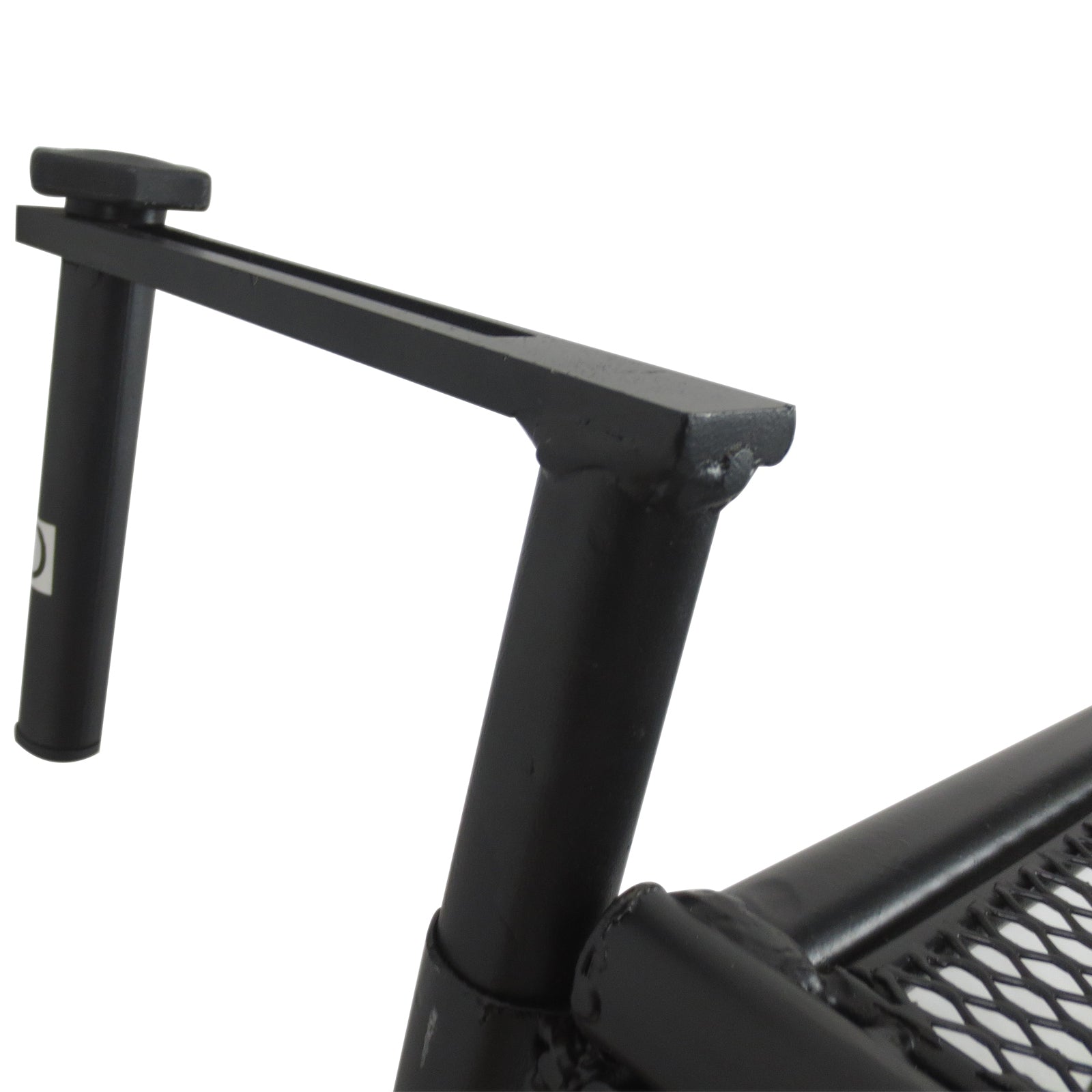 Adjustable Balcony Hanging Rail Table Metal Mounting Mini Wall Desk Outdoor Flower Stand Serving Table Drink Holder Rectangle Black