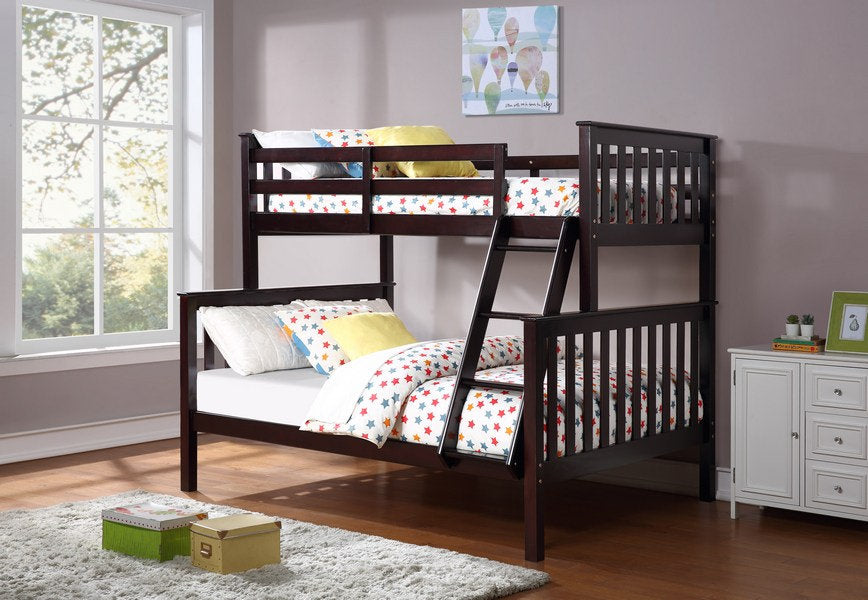 Twin/Full Bunk Bed-Espresso -