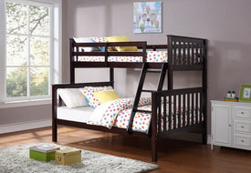 Twin/Full Bunk Bed-Espresso -