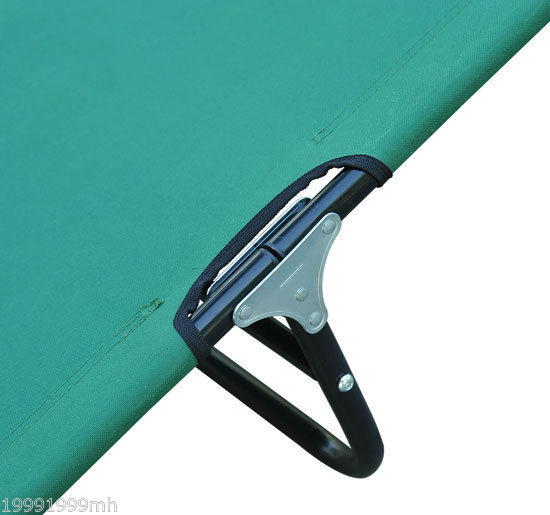 Folding Portable Beach Lounge Chair Reclining Patio Garden Sun Lounger Bed Camping Cot Green