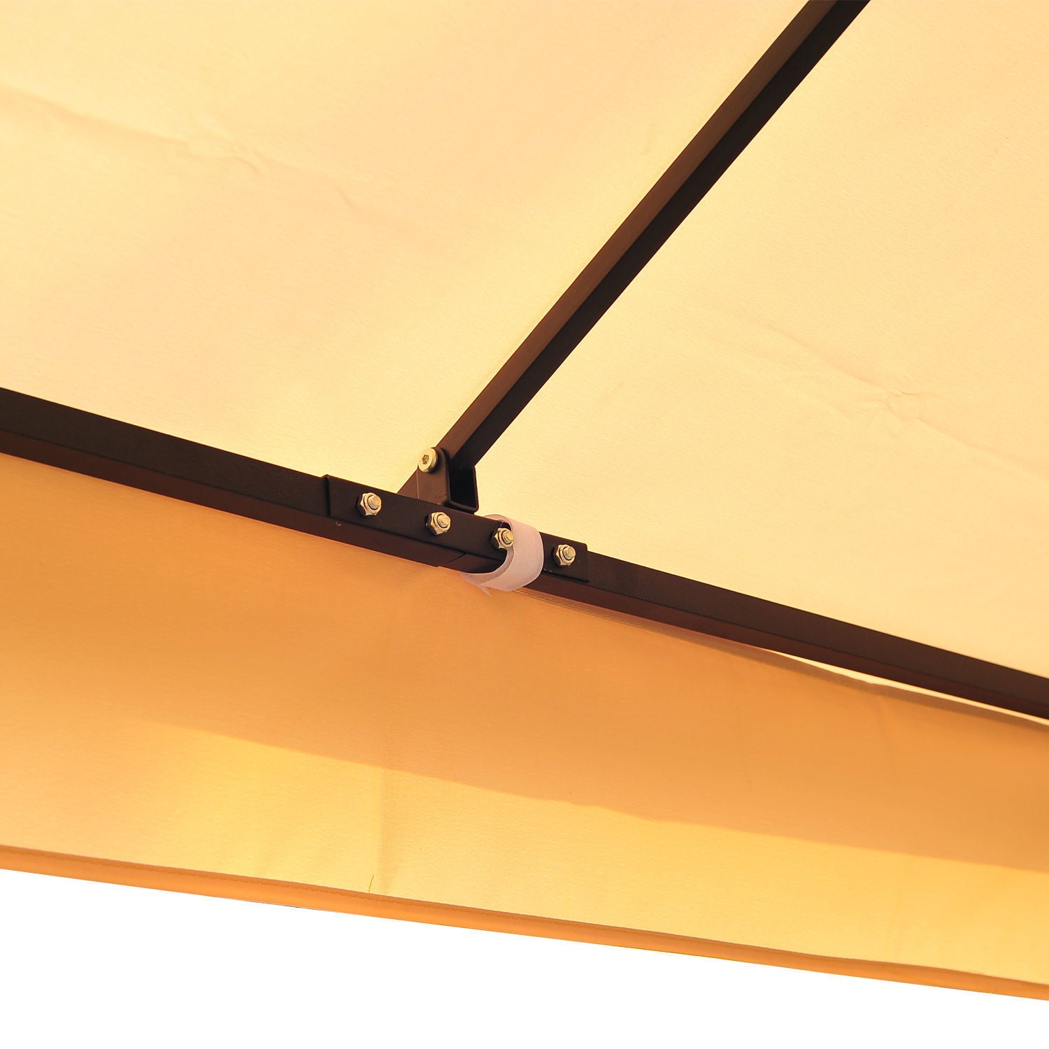 10'L x10'W Gazebo Canopy Waterproof Sun Shade Sun-shelter 2-tier UV Protect for Outdoor Patio, Beige