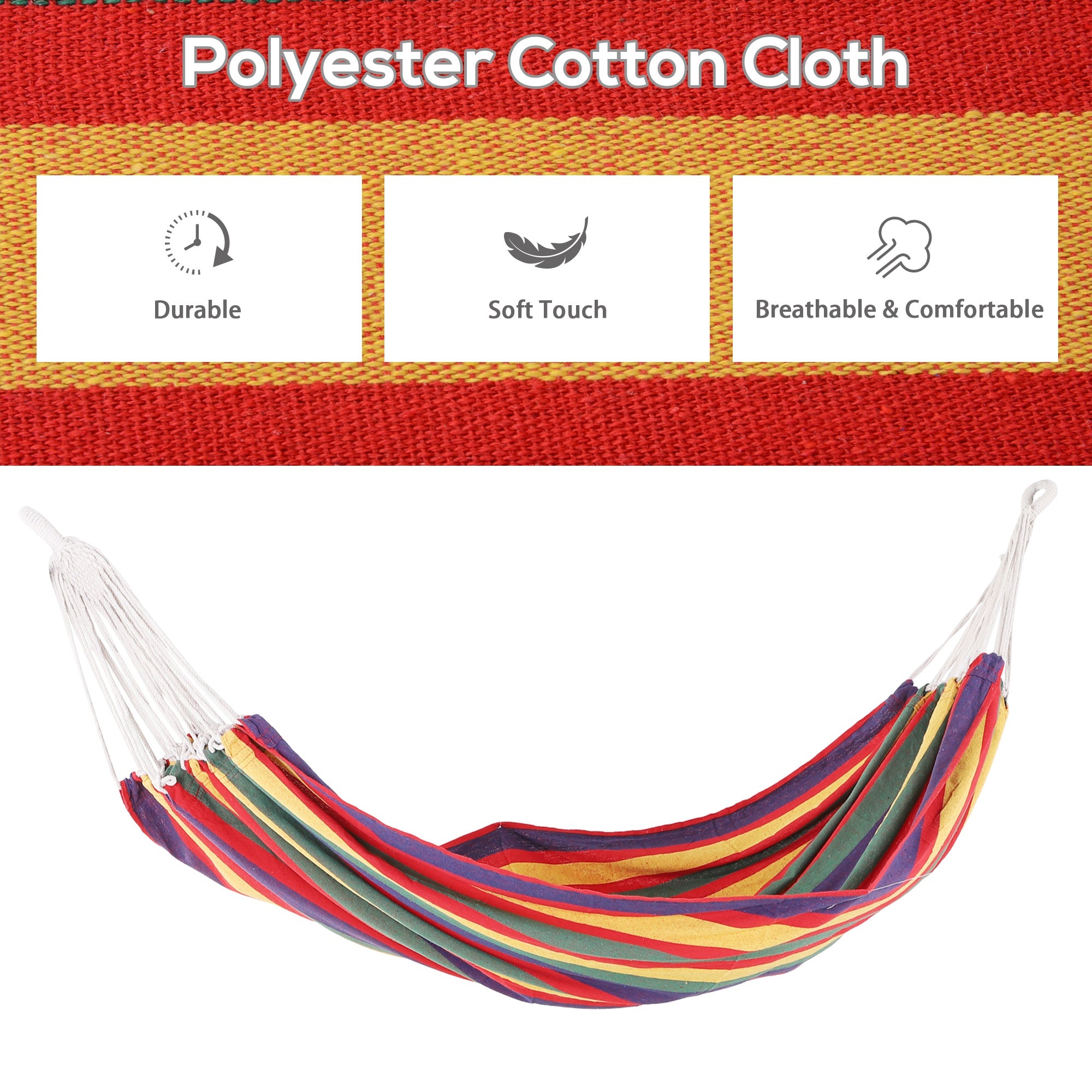 79"x40" Hammock Bed Swing Chair Lounge Garden Camping Hiking