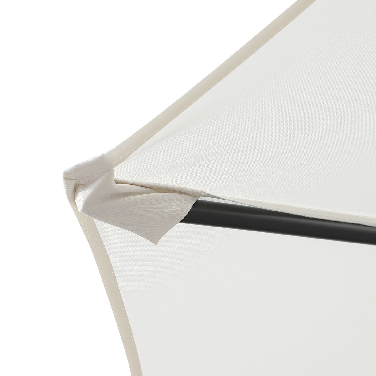 10ft Hanging Roma Offset Umbrella 360° Rotation w/ Cross Base Cream