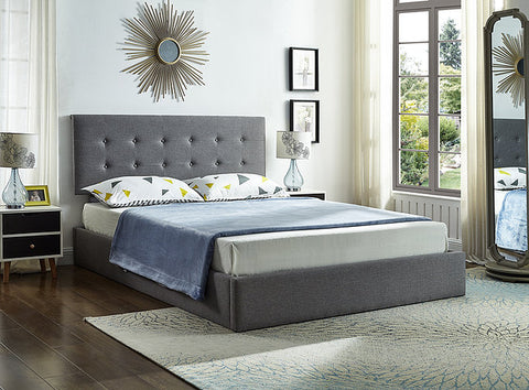 Image of Grey Fabric Storage Bed - NEW ARRIVAL! AUG 2021