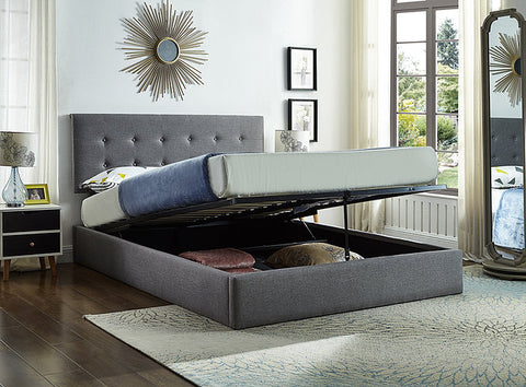 Image of Grey Fabric Storage Bed - NEW ARRIVAL! AUG 2021