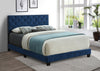 Blue Velvet Bed with Rhinestones