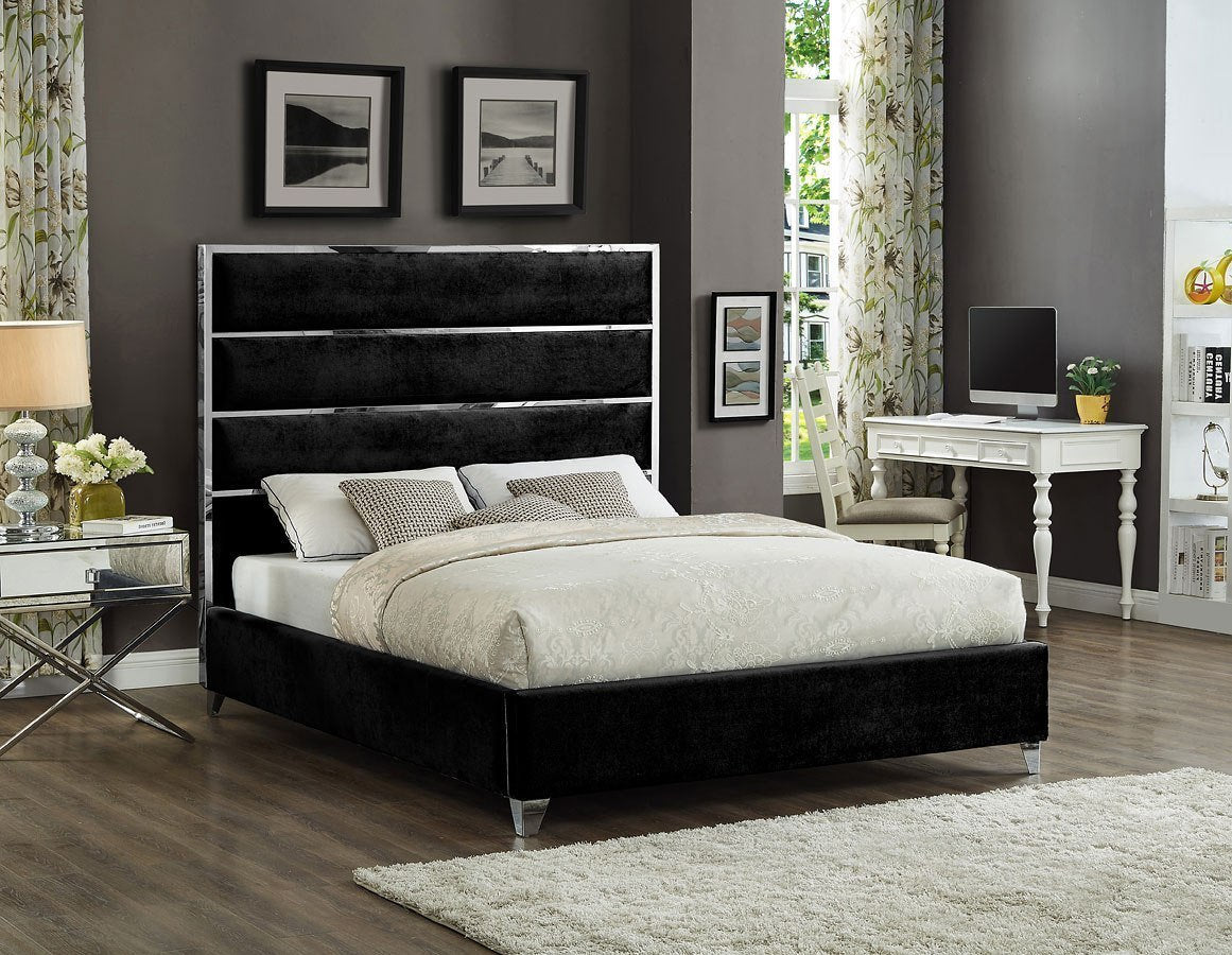 Black Velvet Bed