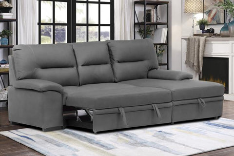 Image of SECTIONAL WITH PULL OUT BED AND STORAGE