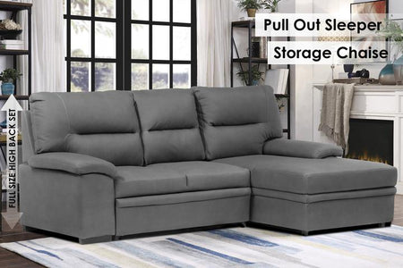 SECTIONAL WITH PULL OUT BED AND STORAGE