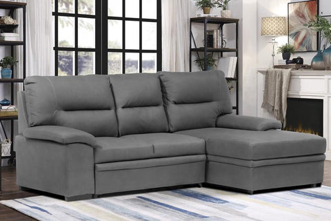 Image of SECTIONAL WITH PULL OUT BED AND STORAGE