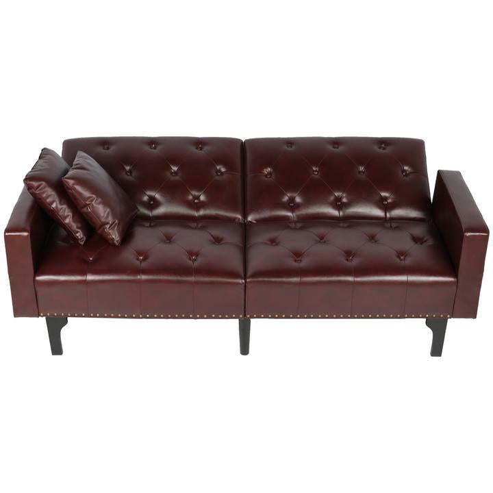 BURGUNDY KLICK KLACK SOFA BED