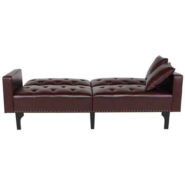 BURGUNDY KLICK KLACK SOFA BED