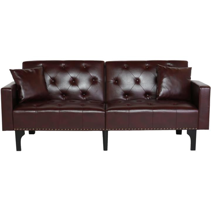 BURGUNDY KLICK KLACK SOFA BED