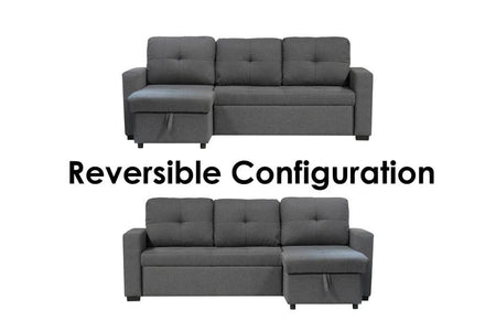 REVERSIBLE SLEEPER SECTIONAL SOFA BED