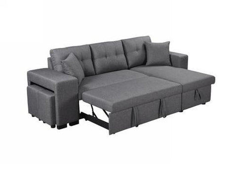 Sectional Sofa with Stools & Sofa Bed