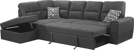 3-Piece Sectional with Pull-out Bed and Hidden Storage