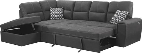 Image of 3-Piece Sectional with Pull-out Bed and Hidden Storage