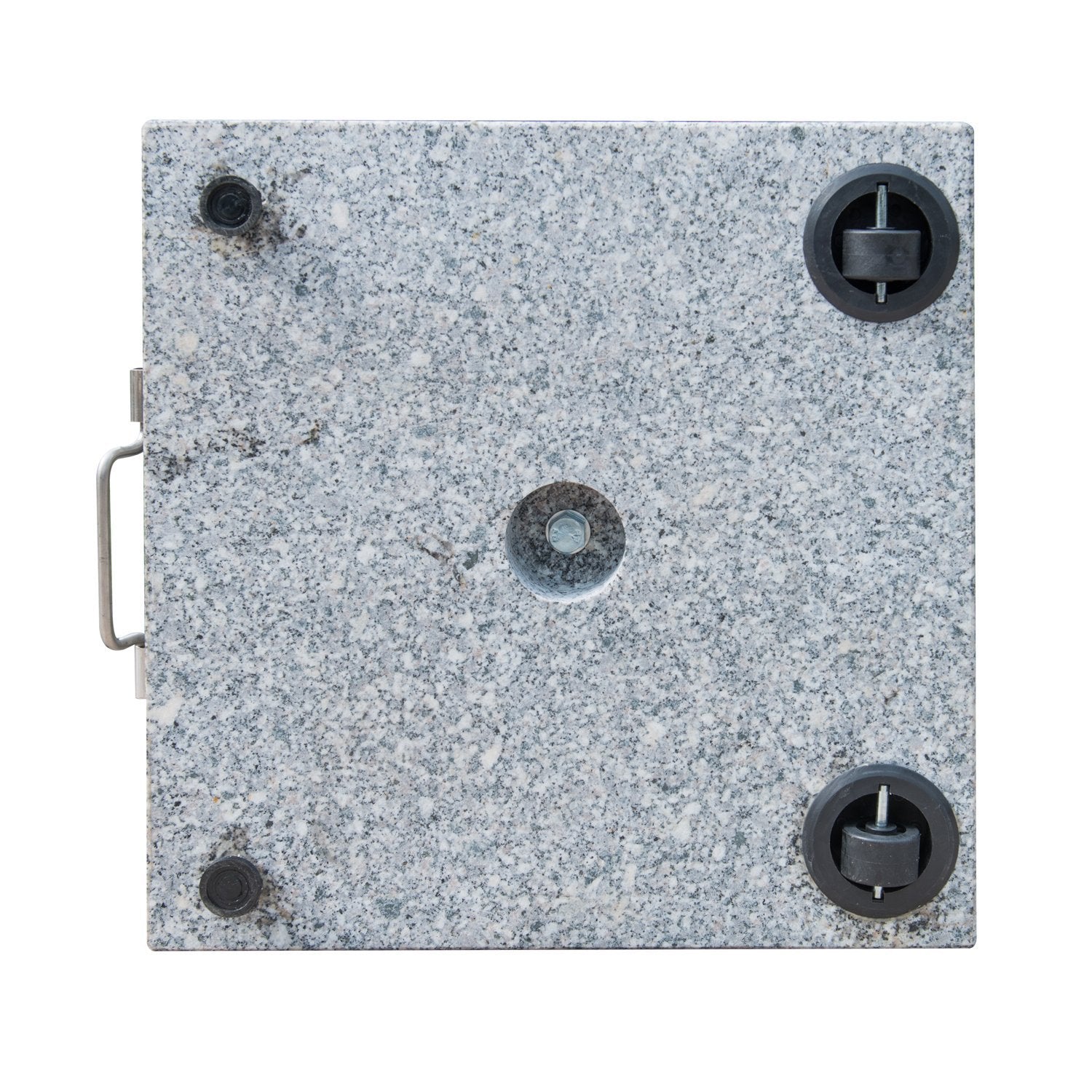 16.5" Marble Umbrella Stand Market Square Heavy Holder Base w/ Wheels