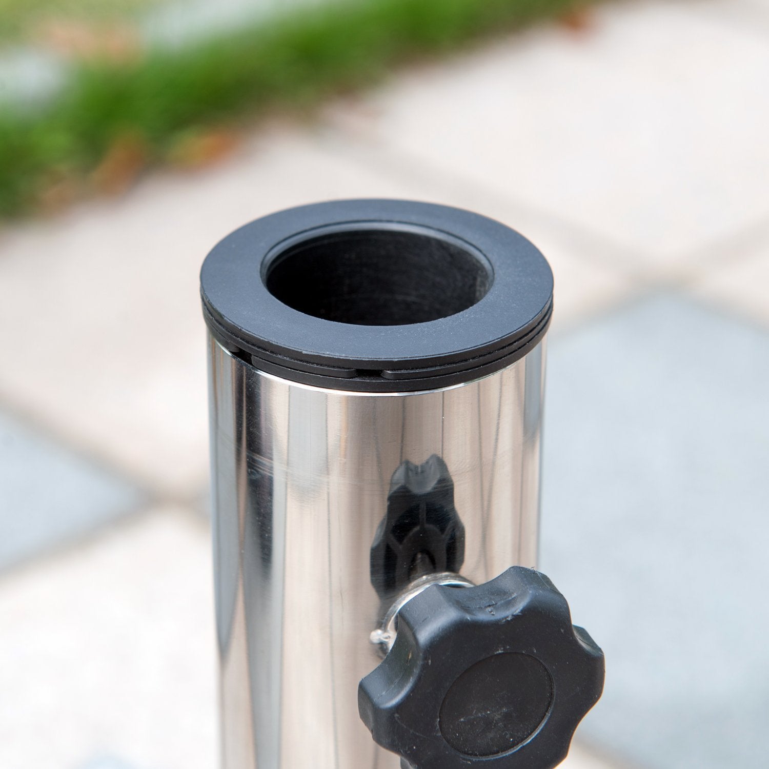 16.5" Marble Umbrella Stand Market Square Heavy Holder Base w/ Wheels