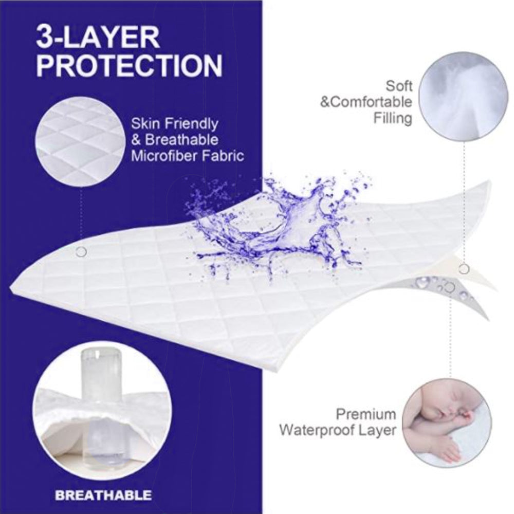 Quilted Waterproof Mattress Protector - Treated with SILPURE Micro Fiber - BSCI and OEKO-TEX Certified