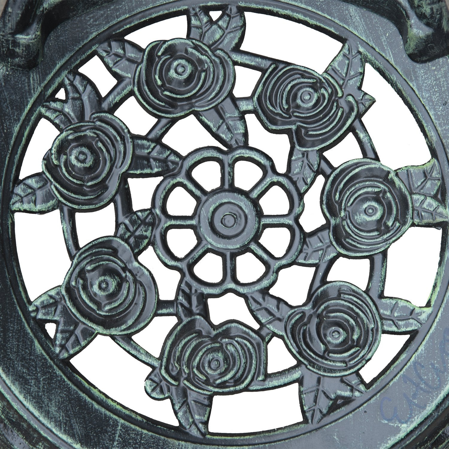 3pc Patio Bistro Set Table Chair Outdoor Garden Furniture Antique Green