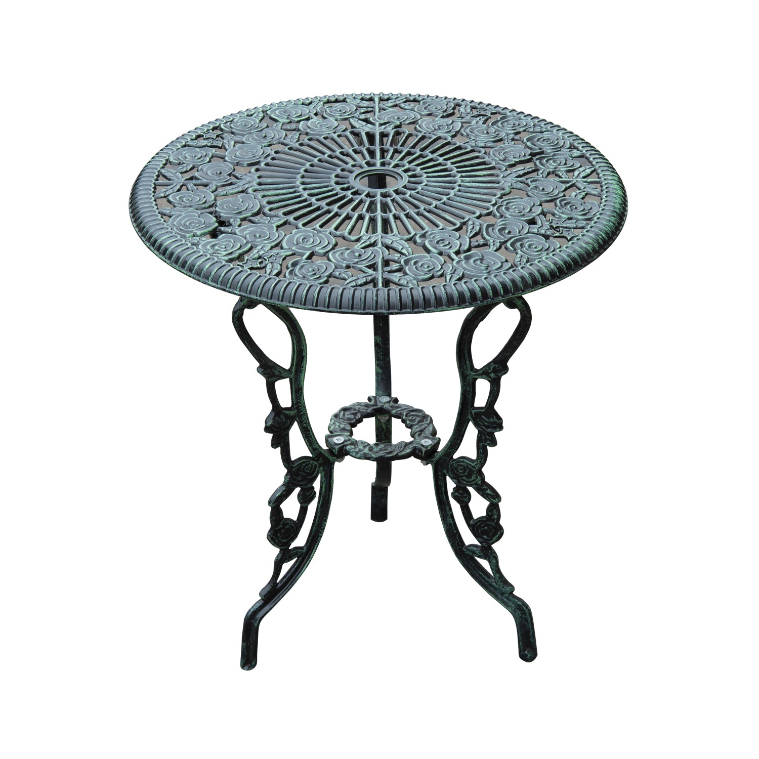 3pc Patio Bistro Set Table Chair Outdoor Garden Furniture Antique Green