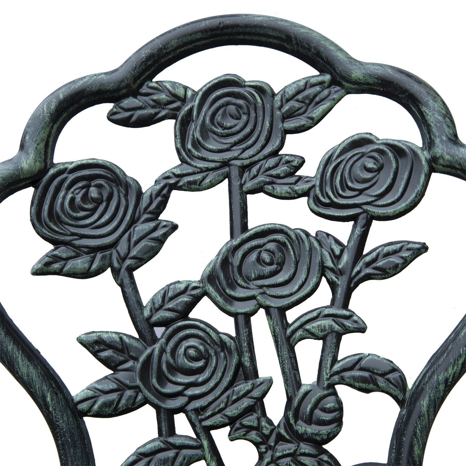 3pc Patio Bistro Set Table Chair Outdoor Garden Furniture Antique Green